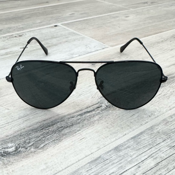 Ray-Ban Black Aviator Unisex Sunglasses 58MM main image 13
